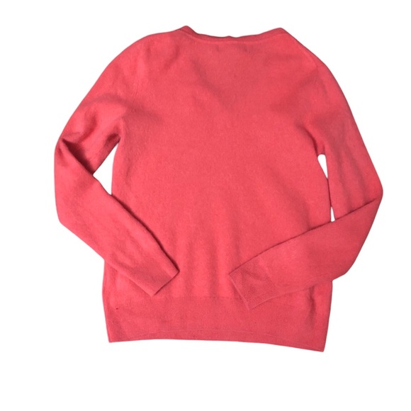 Tahari 100% 2 Ply Cashmere Sweater Orange Med - Picture 4 of 5